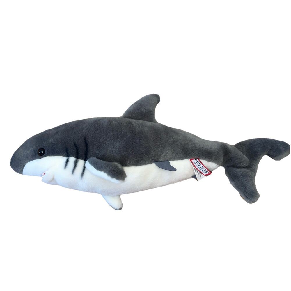 FIN the Plush GREAT WHITE SHARK Stuffed Animal - by Douglas Cuddle Toys - #299
